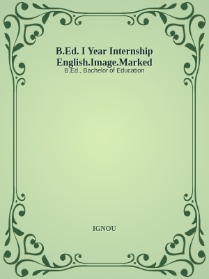 B.Ed. I Year Internship English.Image.Marked